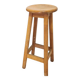 1 of 2 Vintage Oak Bar Stool: 1980s Yugoslavian Industrial High Chair
