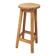 1 of 2 Vintage Oak Bar Stool: 1980s Yugoslavian Industrial High Chair