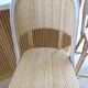 Lot of 3 Maison Louis Drucker light Manila rattan bistro high chairs.
