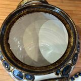 Enameled stoneware pot with lid