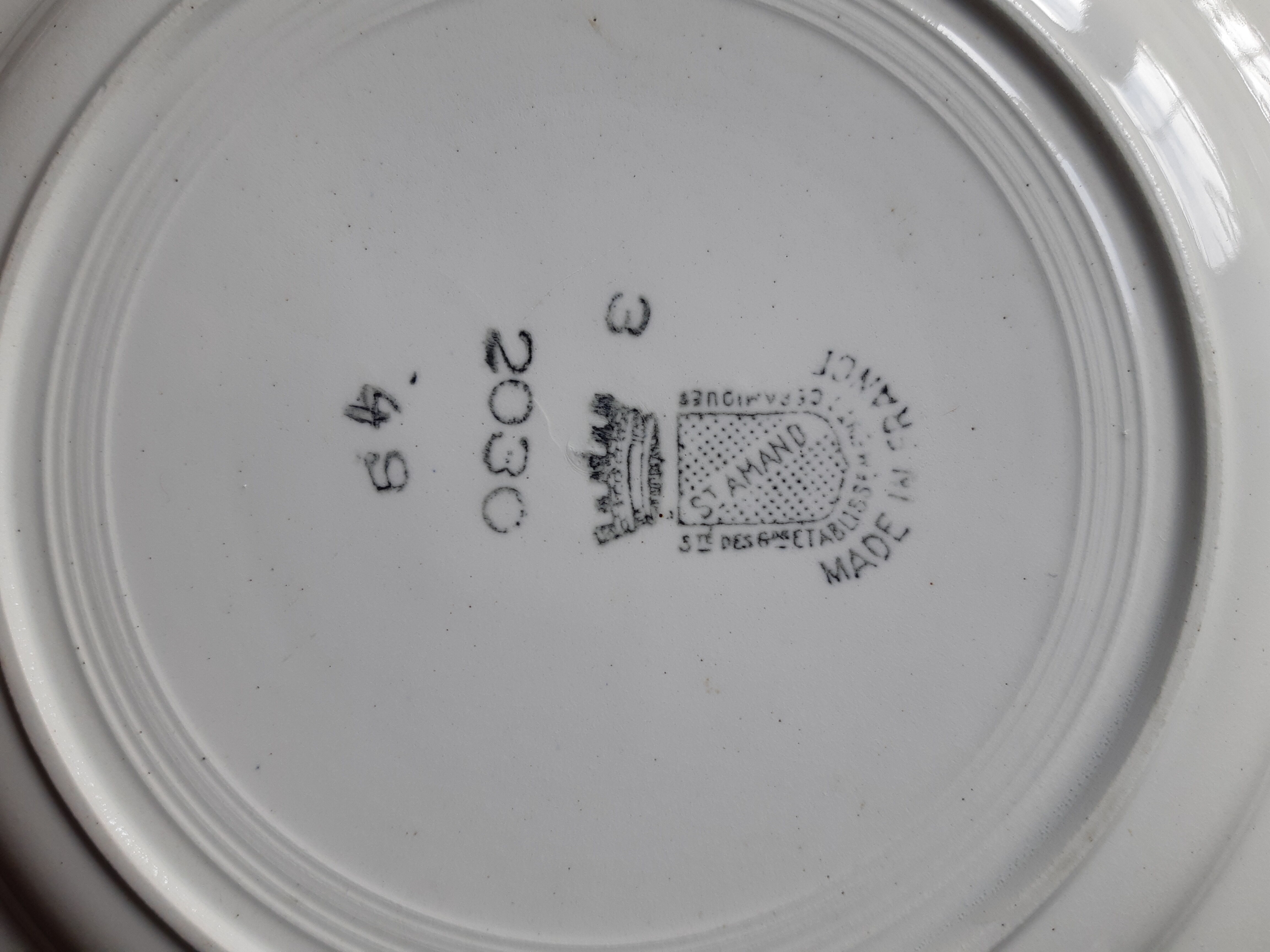 Set of 3 plates saint amand