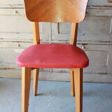 Lot of 6 ELF chairs in wood and vinyl