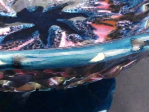 Openwork ceramic fruit bowl from Vallauris