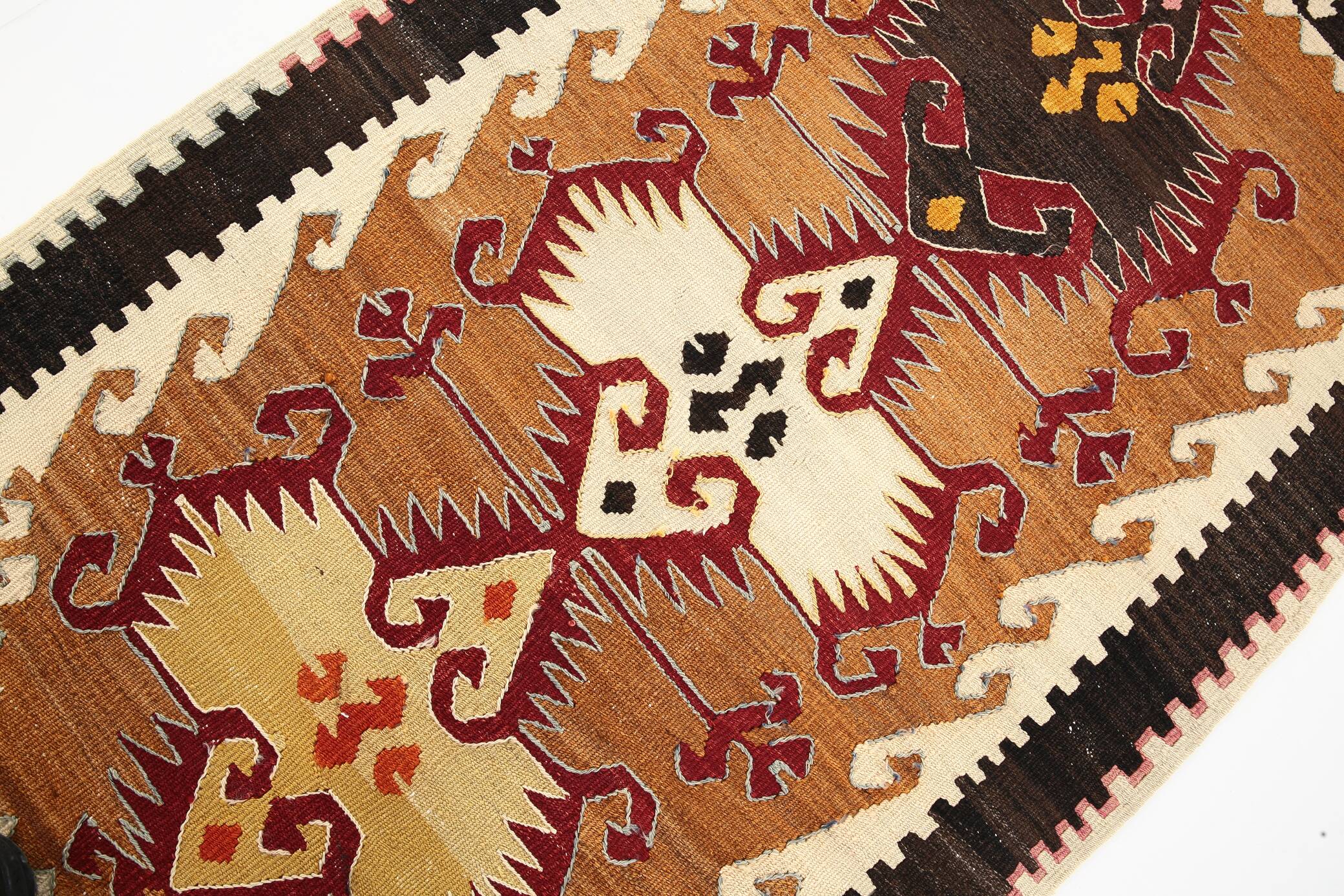 3x5 Small Size Vintage Kilim Rug, 84x137Cm