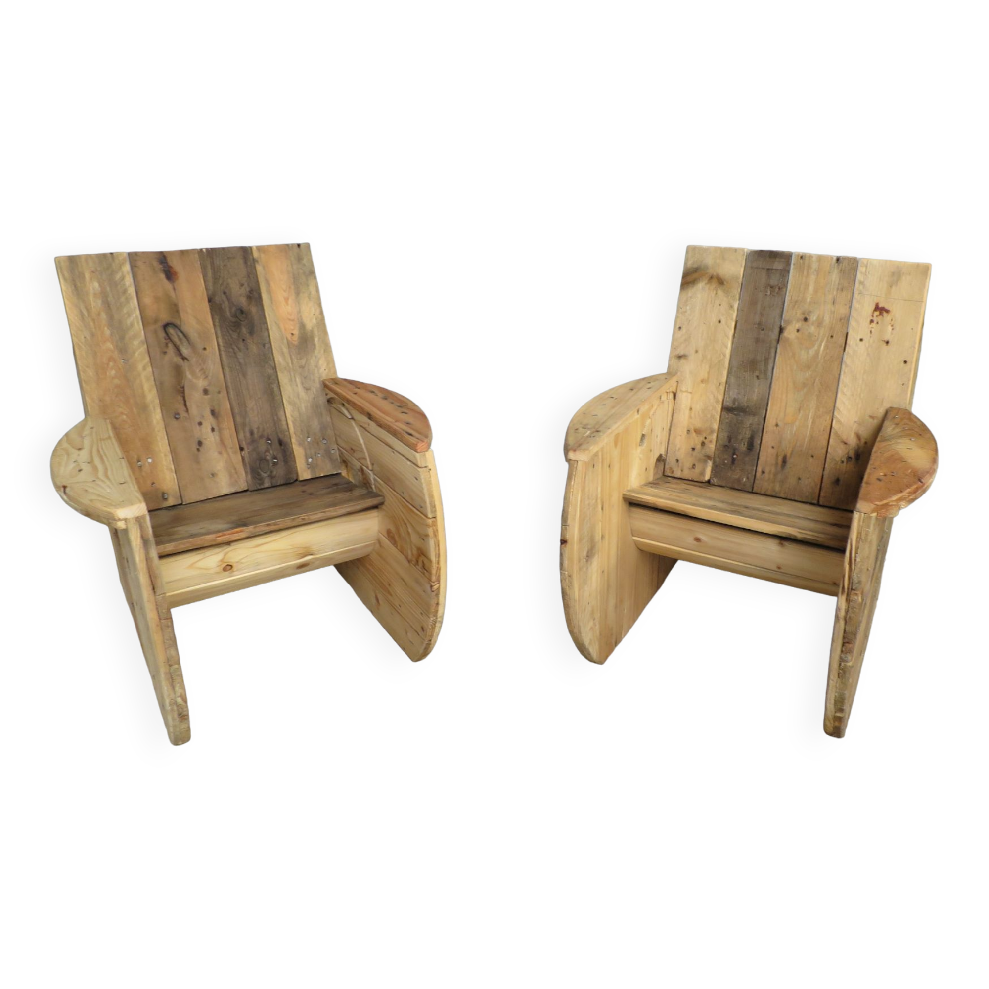 Pair of original touret armchairs