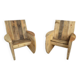 Paire de fauteuils touret original