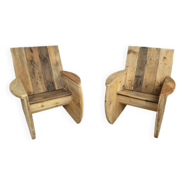 Pair of original touret armchairs