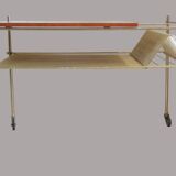 Vintage coffee table with rack Serving trolley on wheels