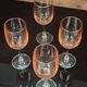 Set of 4 antique pink stemmed glasses Luminarc