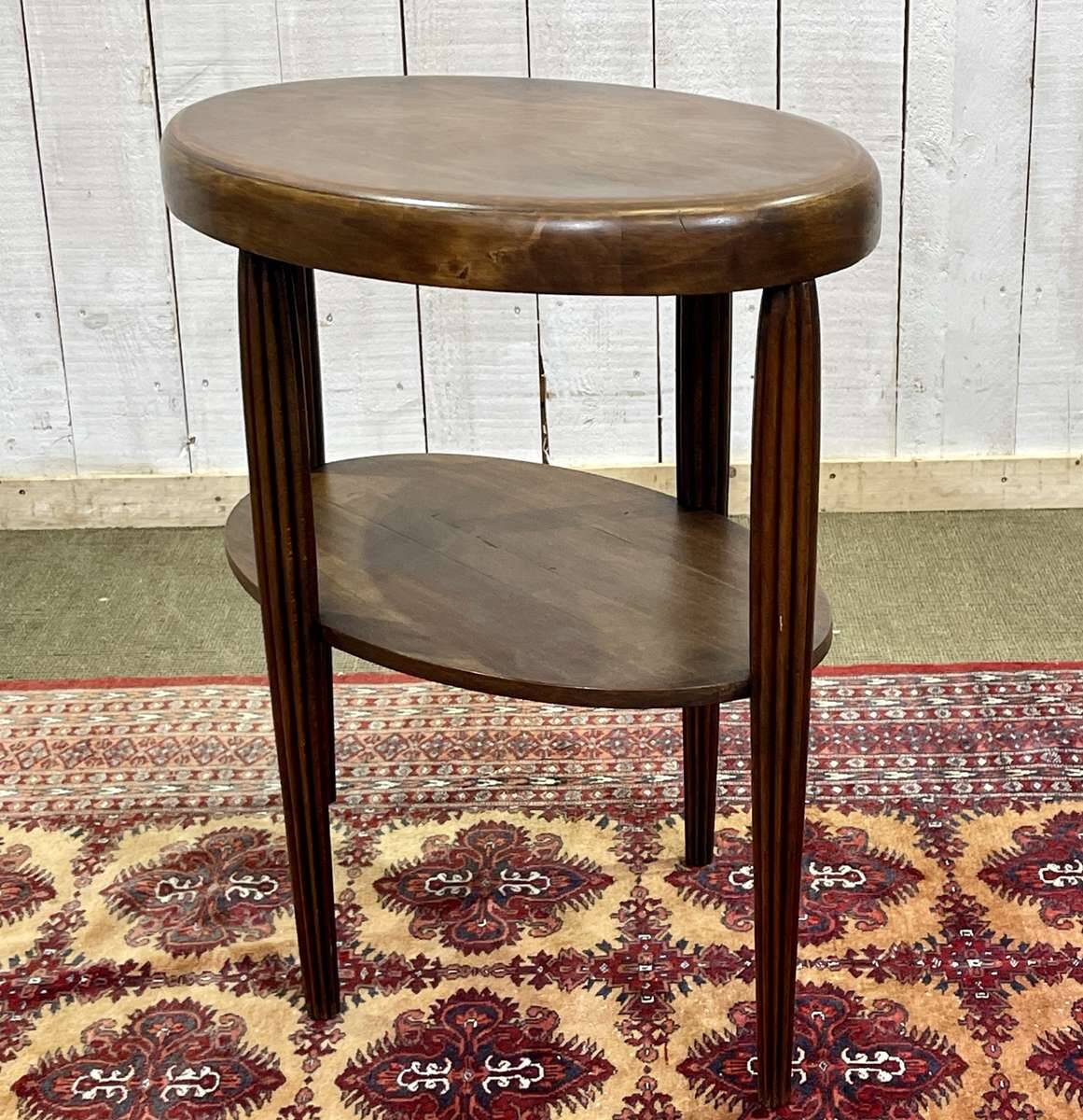 1930s Art Deco beech pedestal table