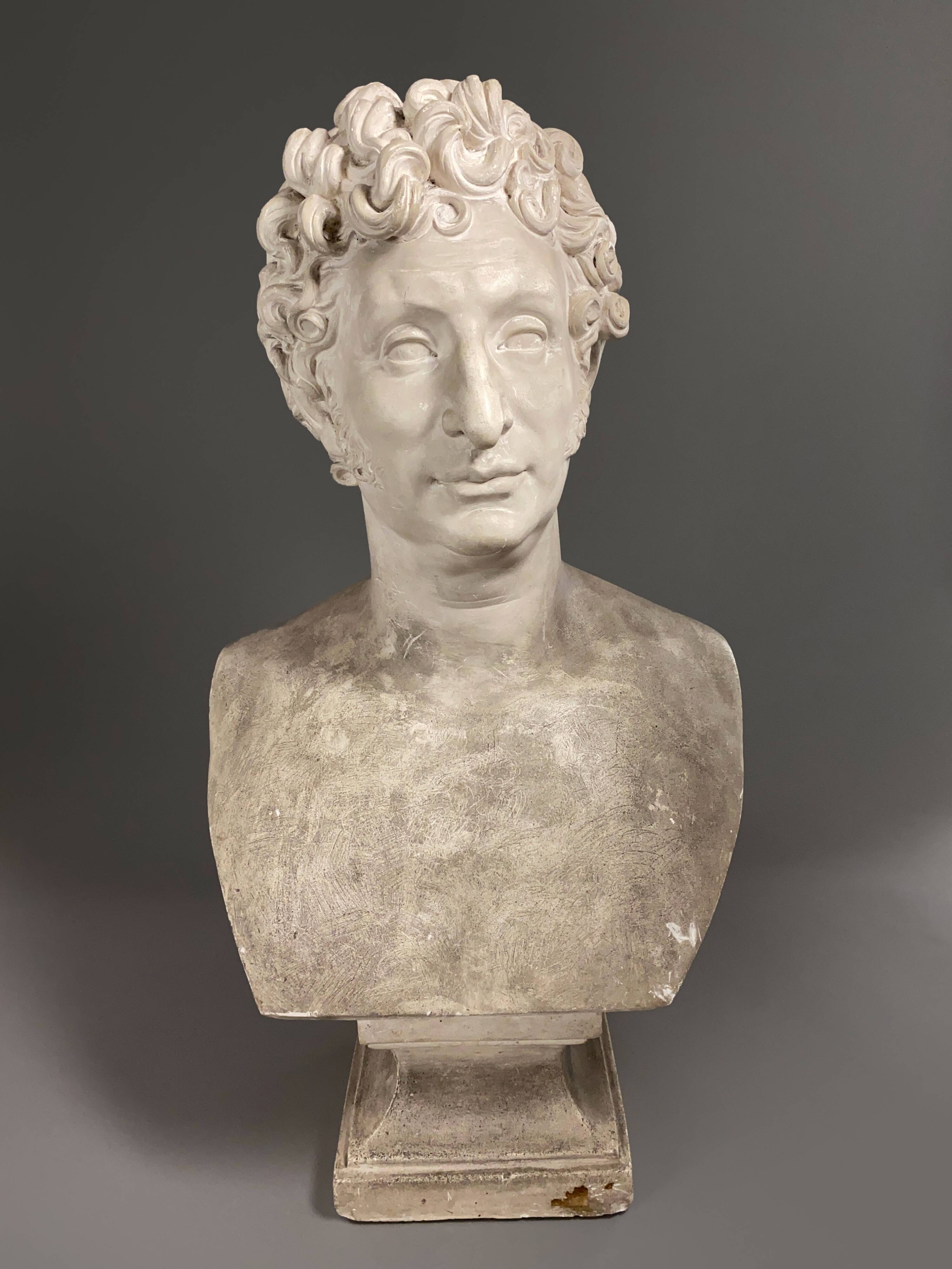 Plaster bust of a man