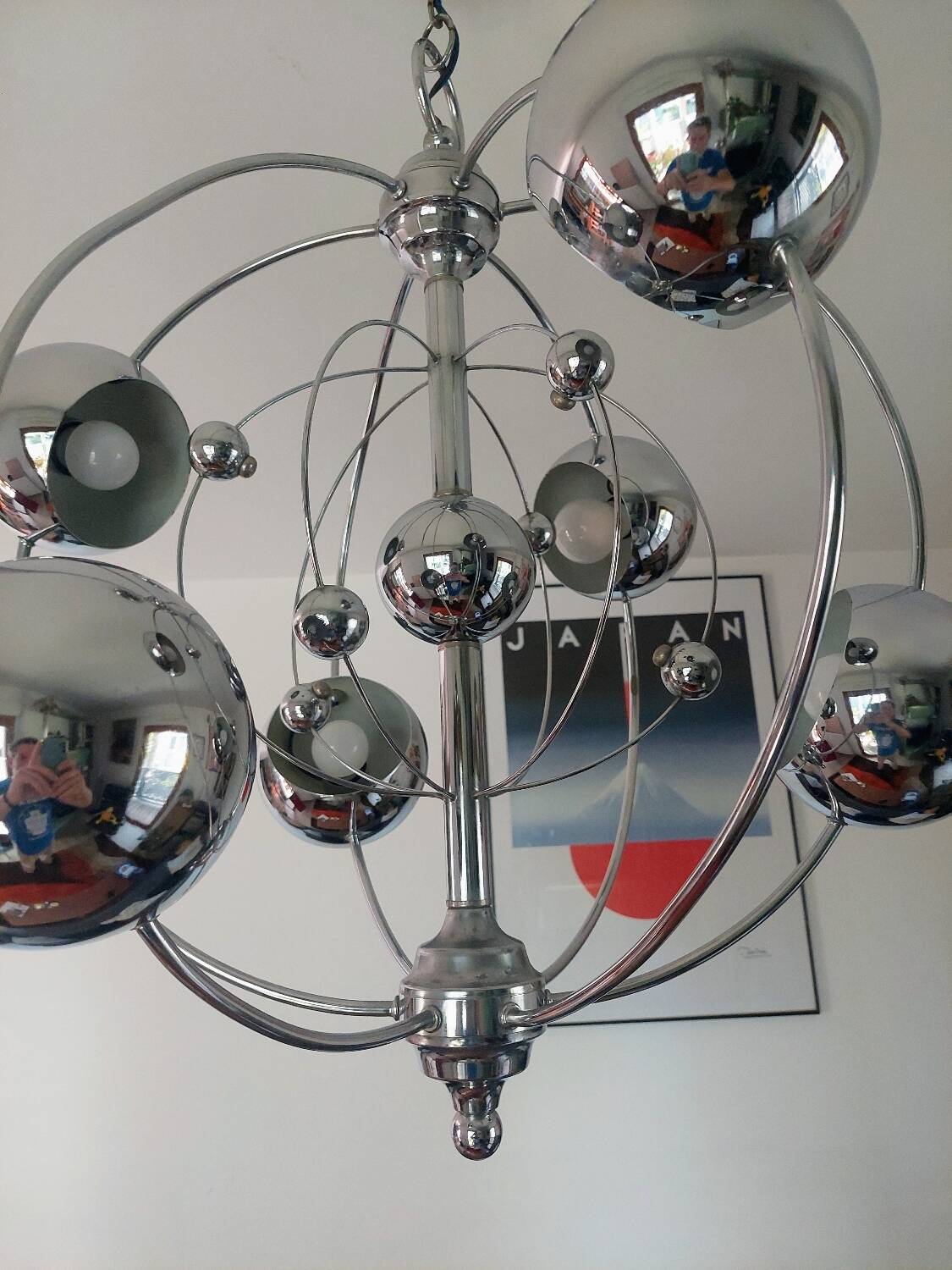 Italian Space Age chandelier, 1970s