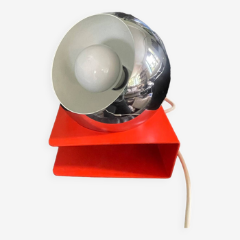 lampe vintage boule chrome à poser