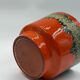 Vase Années 70 Lava Glaze Orange Brûlé