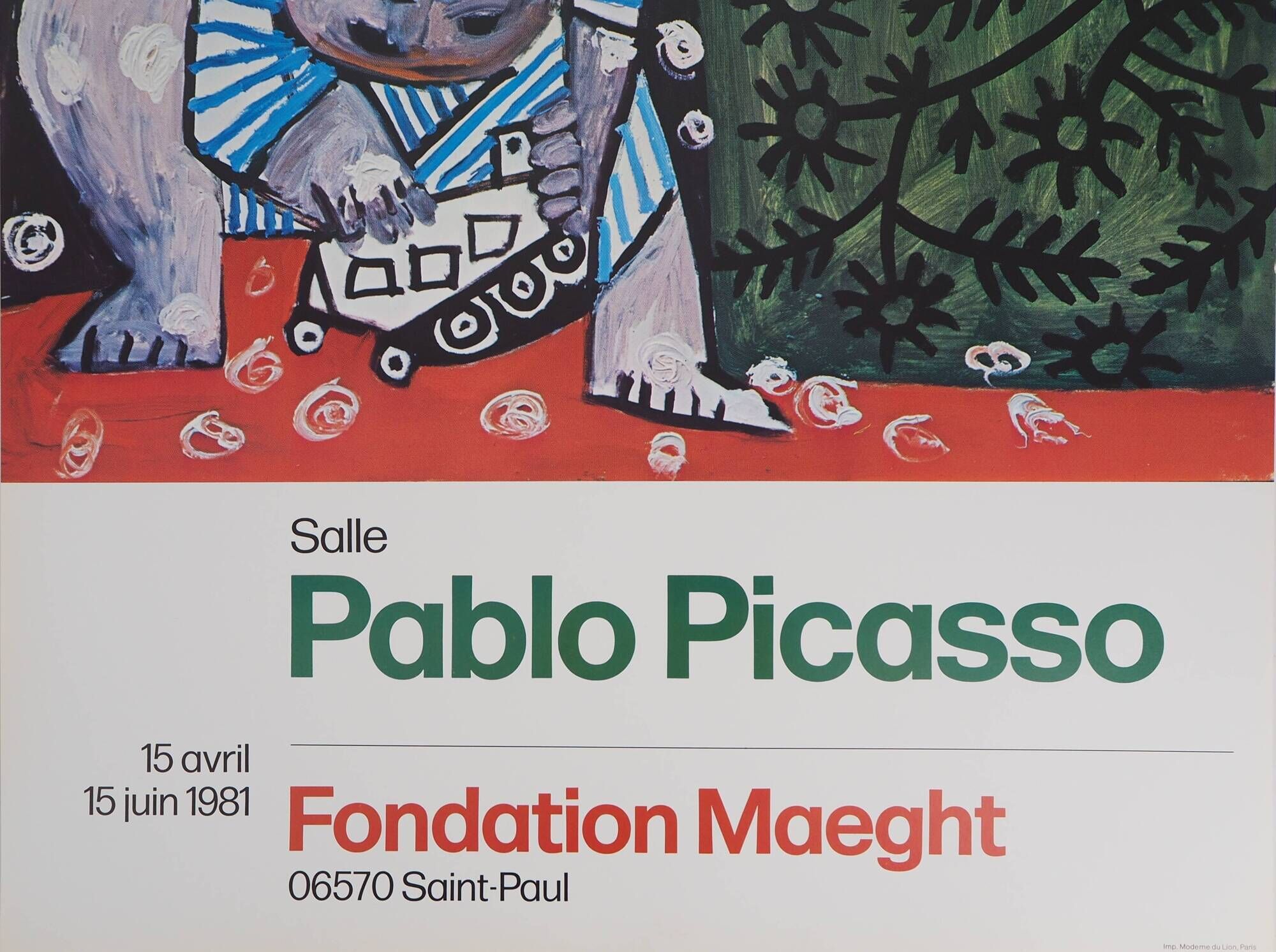 Pablo picasso - claude in a sailor shirt, 1981, original vintage poster