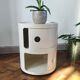 Pair of vintage white/cream Componibili bedside tables - Kartell