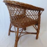 Rattan armchair years 60