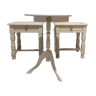 Set of bedside tables and pedestal table