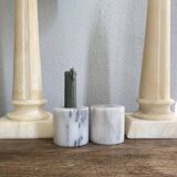 Duo marble candlesticks