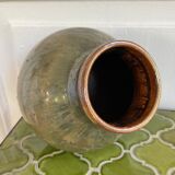 Vase ball glazed pottery signed