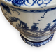 Cache pot vietnamien en porcelaine blanche et bleue