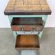 Commode industrielle en fer vert, années 1950