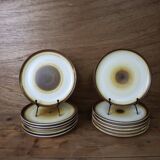 Set of 6 flat plates signed longchamp log look d 19.5 cm