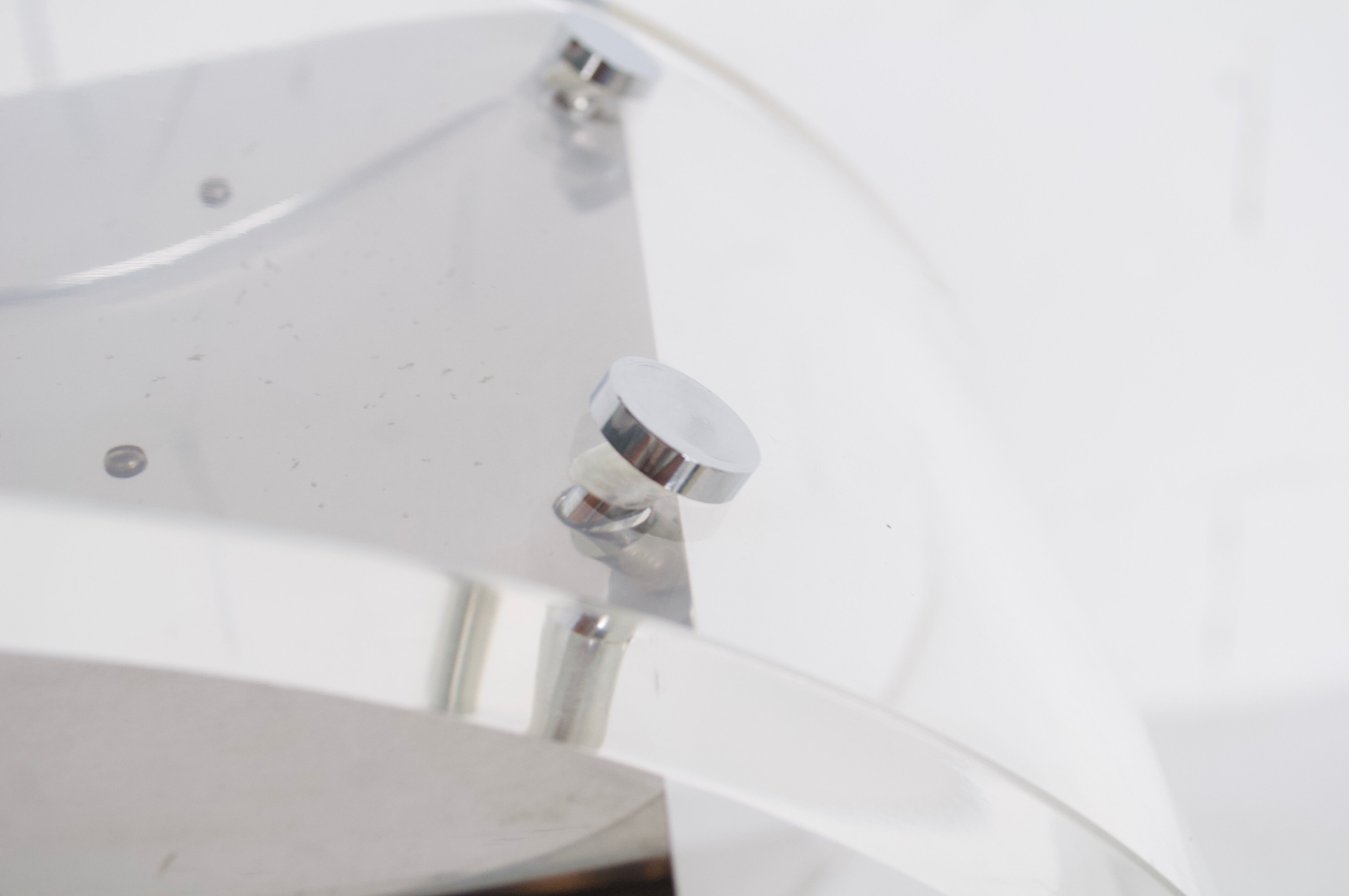 Perspex desk lamp and 1970s metal Jacques Charpentier