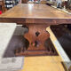 Large solid wood monastery table – trestle base