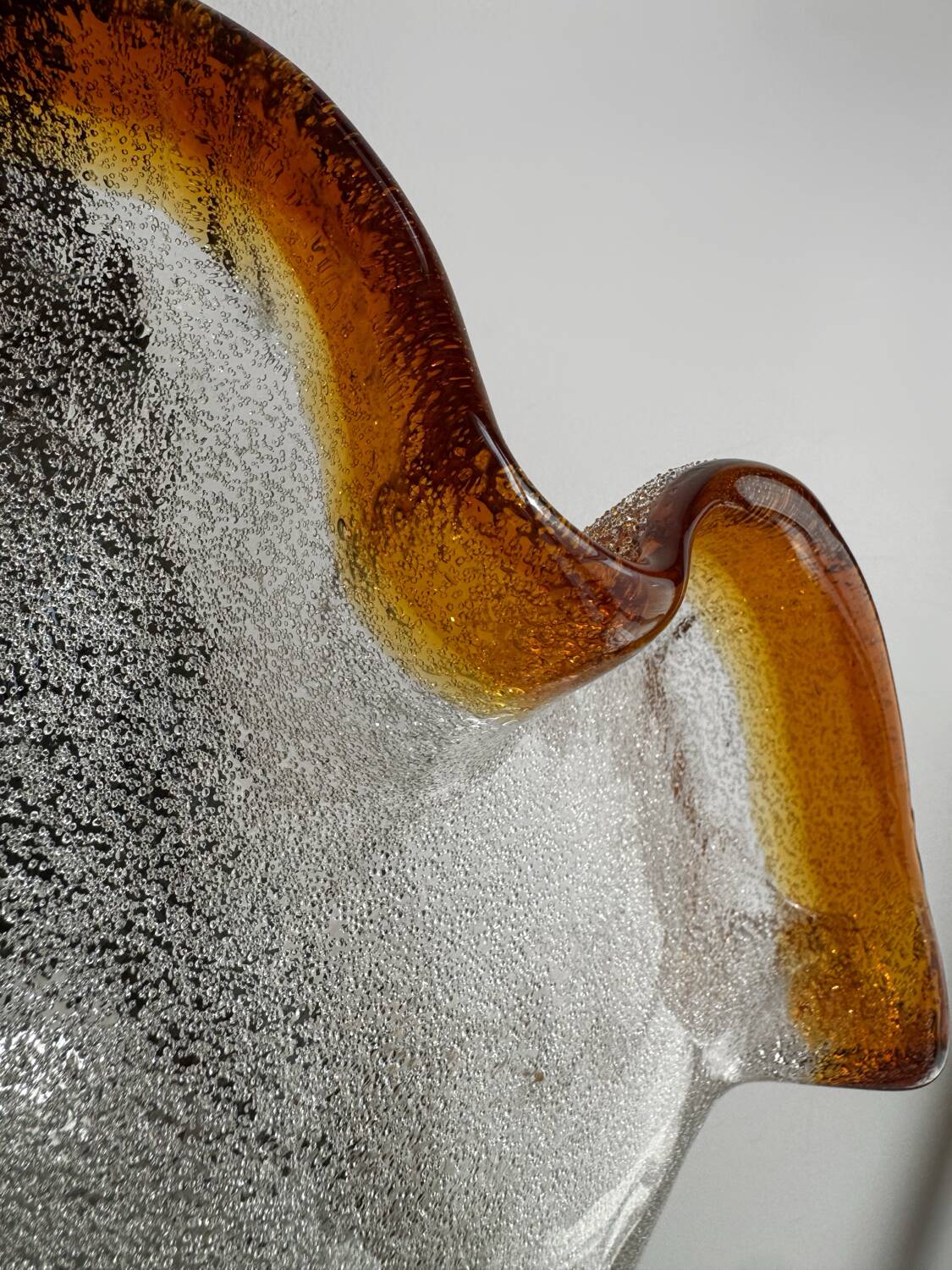 Murano glass flower pendant light from the 70s