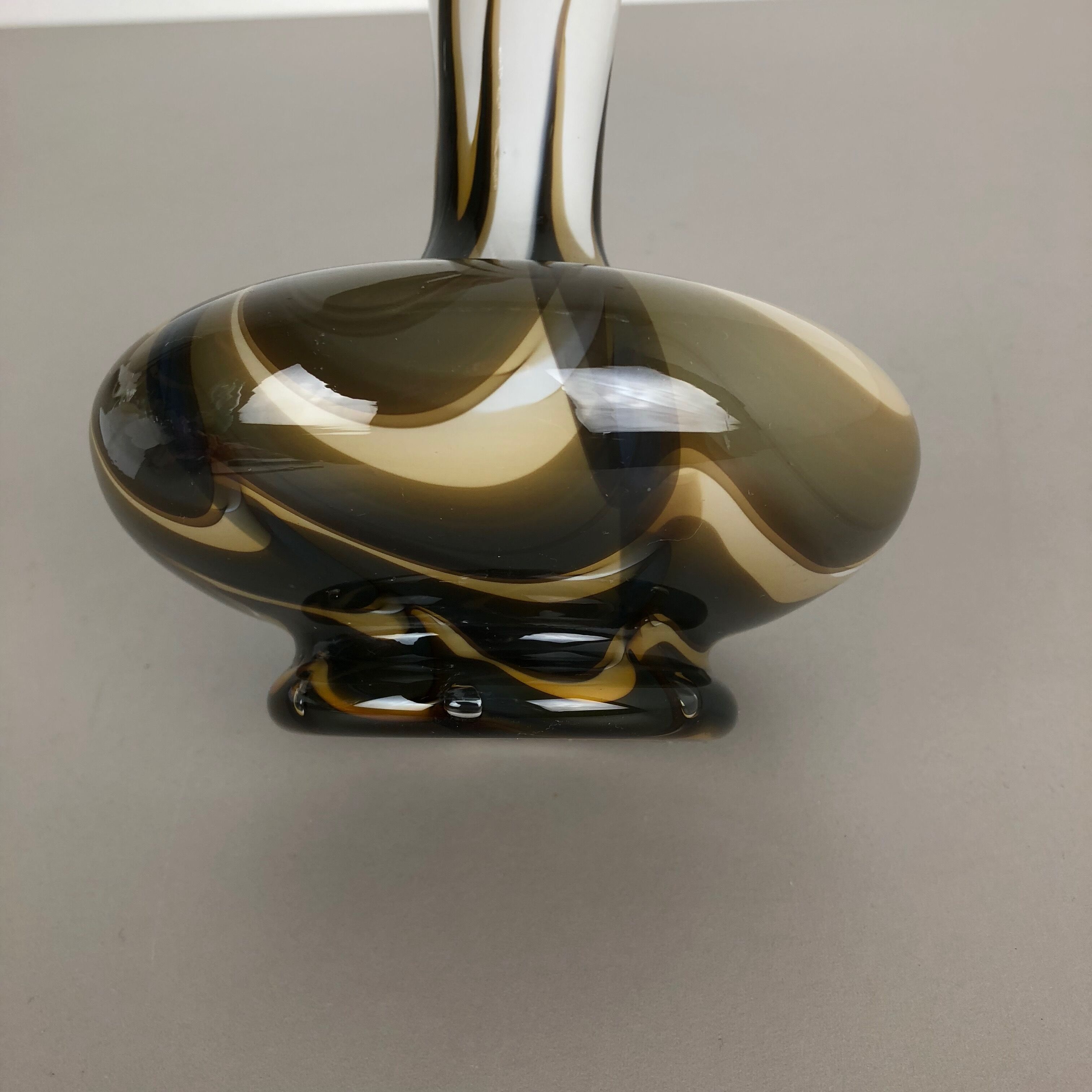 Rare Extra Large Vintage Pop Art Opaline Florence Glass Vase Design, Italy 1970s