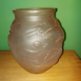 Art Deco moulded glass vase