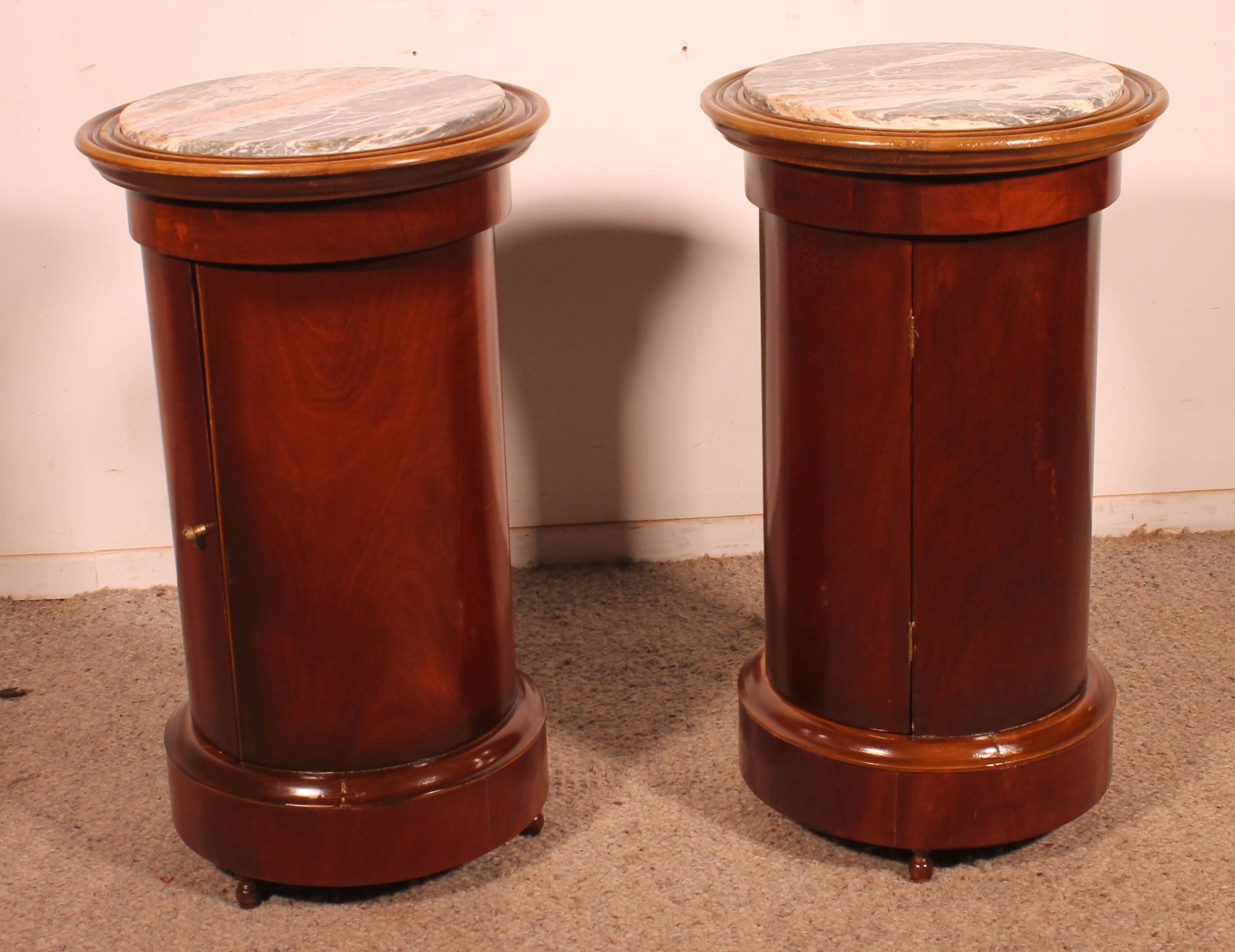 pair of somnos in mahogany