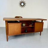 Scandinavian design desk Swiss Teack 70s vintage teak