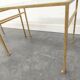 Tables basses gigognes Roger Thibier dorées 1960