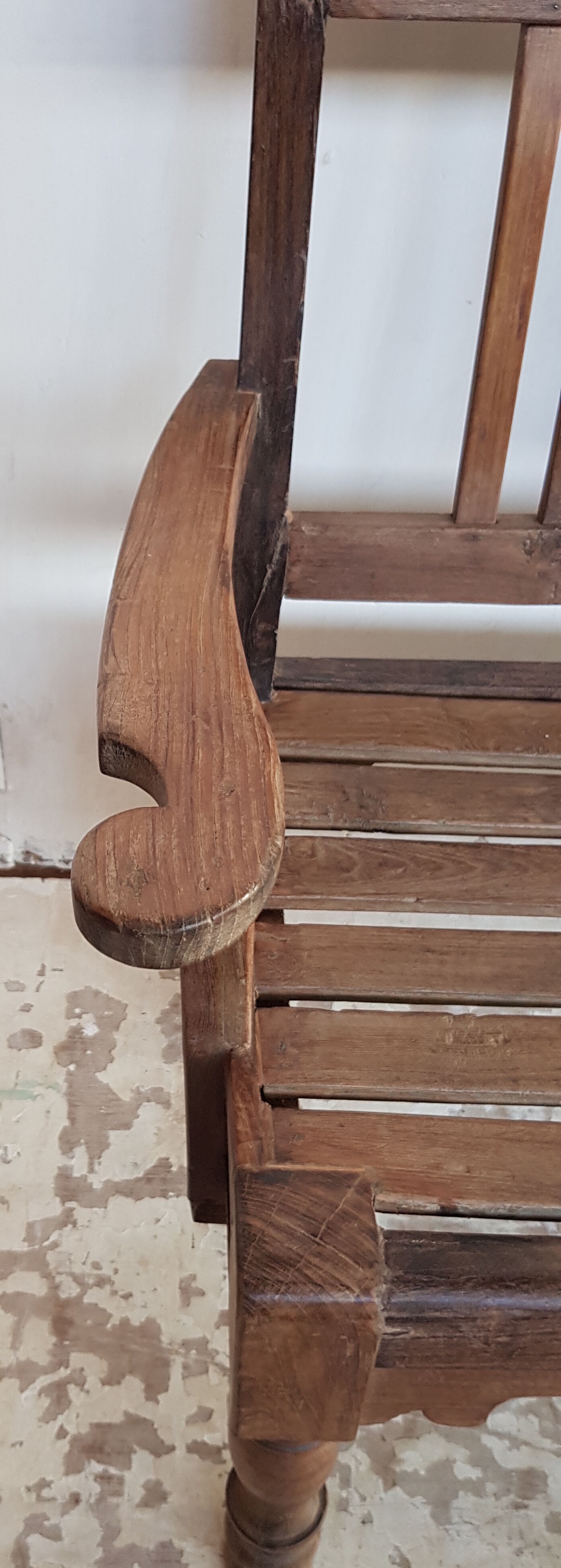 Old "art-deco" teak bench