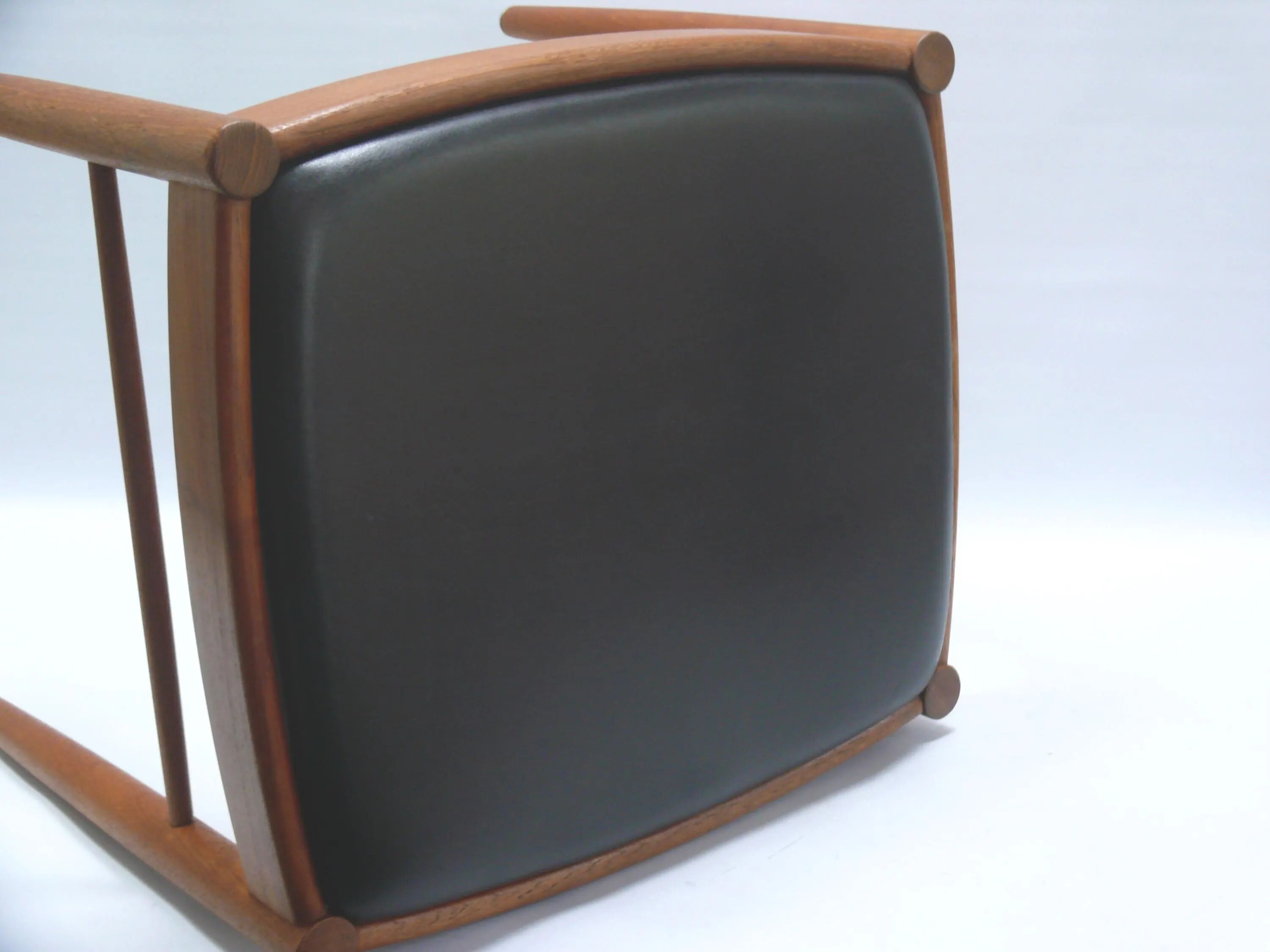 Ottoman - Stool, Teak - Artificial Leather, H.W. Klein for Bramin, Denmark - 1960s