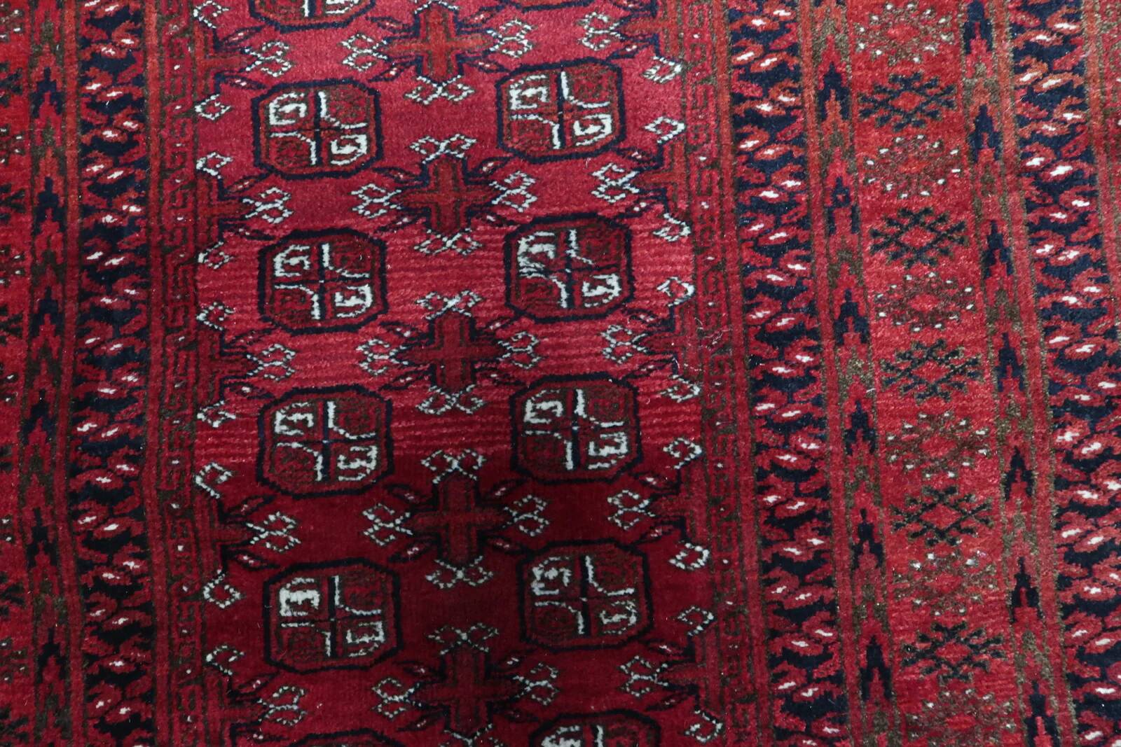 Handmade vintage Afghan Ersari runner 108cm x 282cm, 1960s