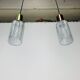 Pair of vintage cut glass pendant lights from the 1970s.