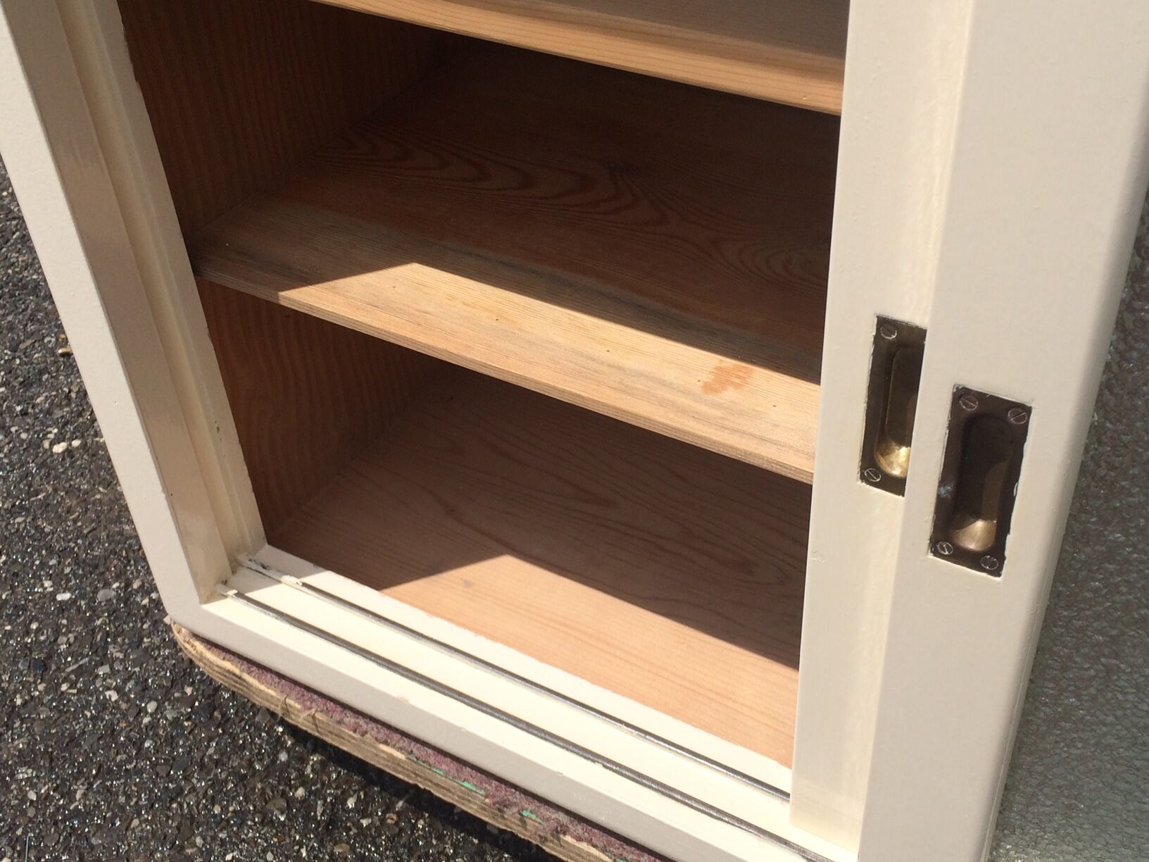 Mado wall shelf 2 sliding doors "frozen" effect windows - 50s