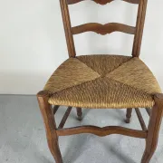 Rush seat chair in Country style / Provincial Louis XV