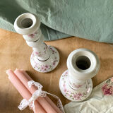 Pair of porcelain candlesticks from Paris