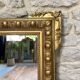 Antique mirror 133cm/96.5cm gilded with gold leaf