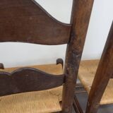 Straw brutalist chairs, set of 4