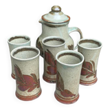 Coffee/herbal tea/orangeade stoneware service from Blanot pottery