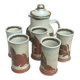 Coffee/herbal tea/orangeade stoneware service from Blanot pottery