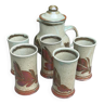 Coffee/herbal tea/orangeade stoneware service from Blanot pottery