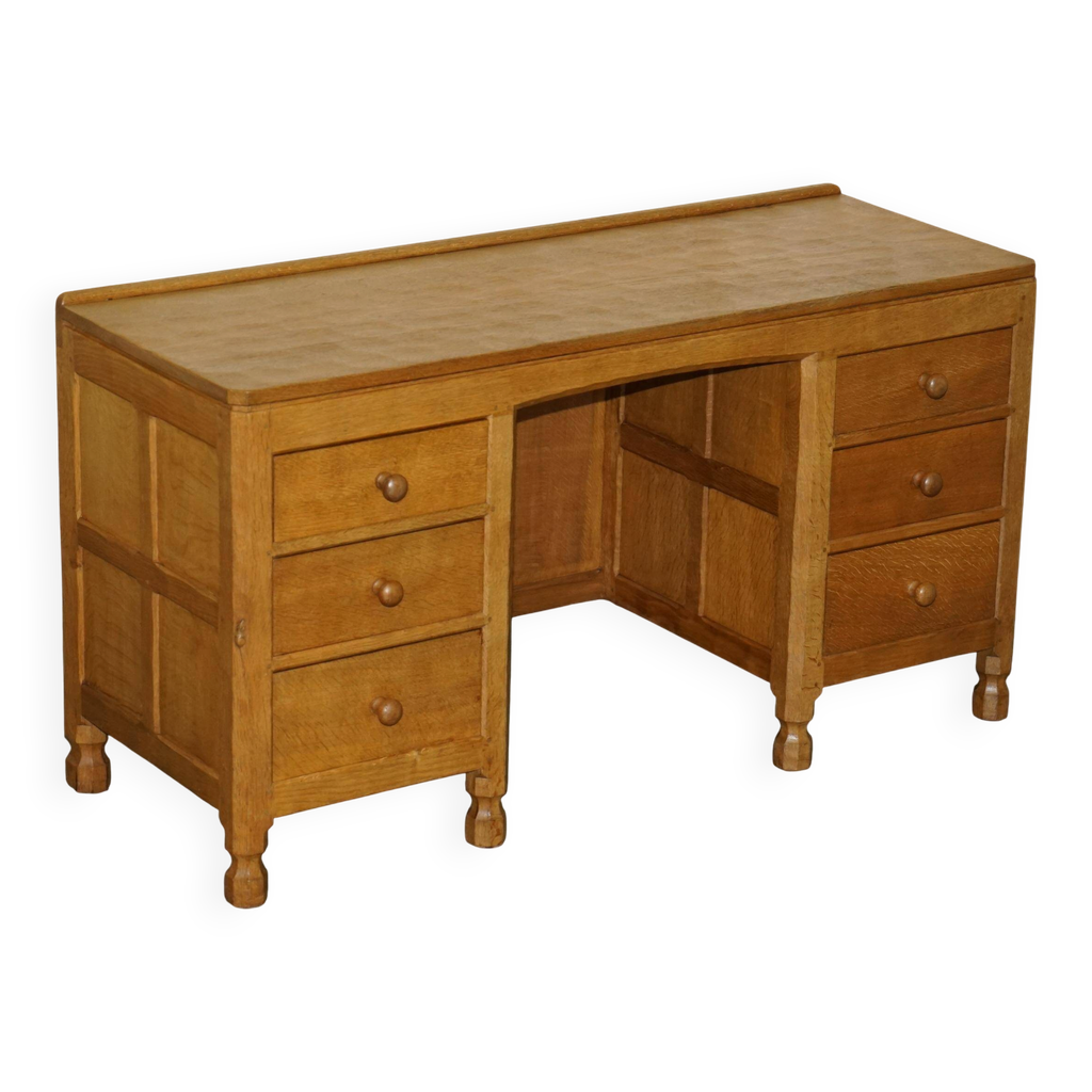 Bureau trépied vintage 1970 de Robert Mouseman Thompson avec plateau ...