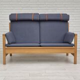 1970s, Danish design by Børge Mogensen, sofa model 2252, oak, furniture wool