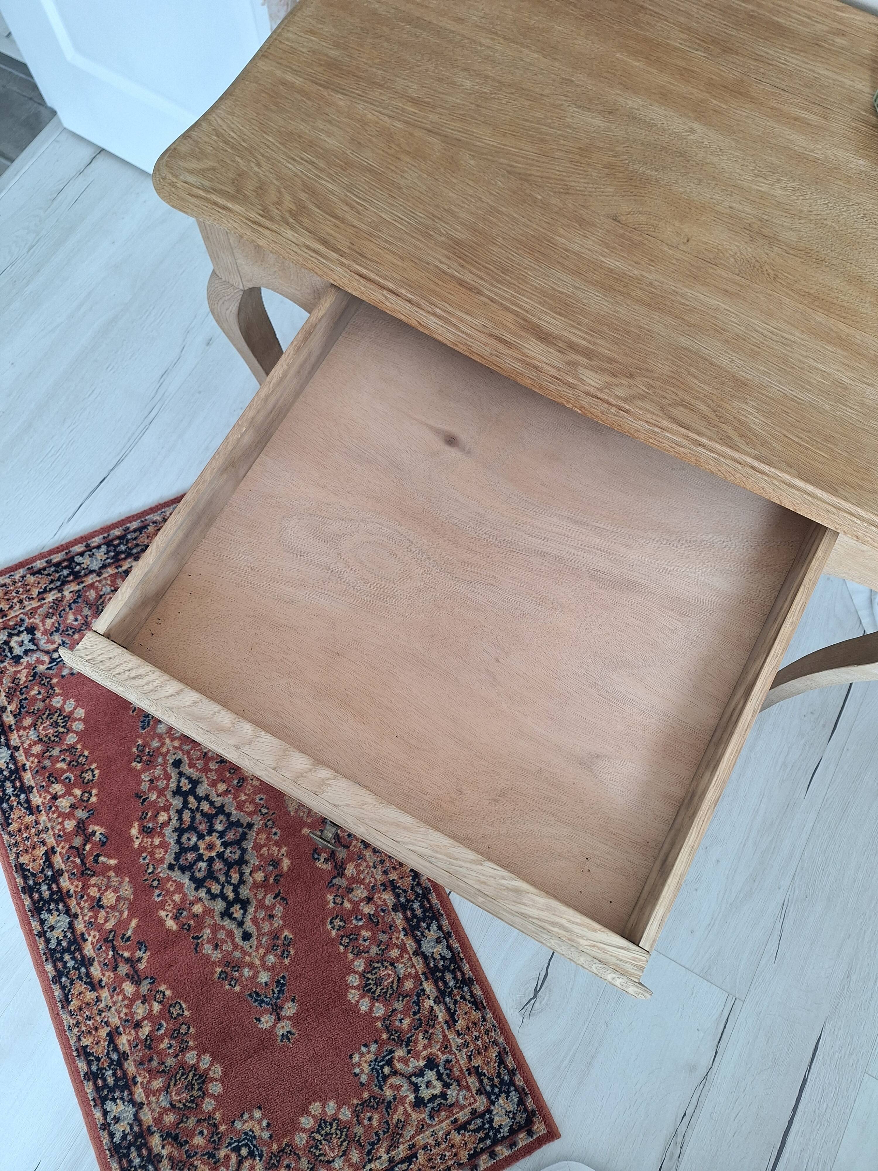 Antique oak side table in Louis XV style